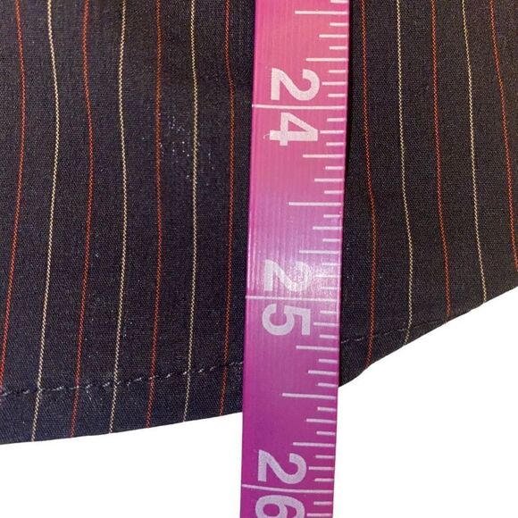 Old Navy Fitted Button Down Black Pin Stripe Stretch Top Size L - Picture 11 of 11